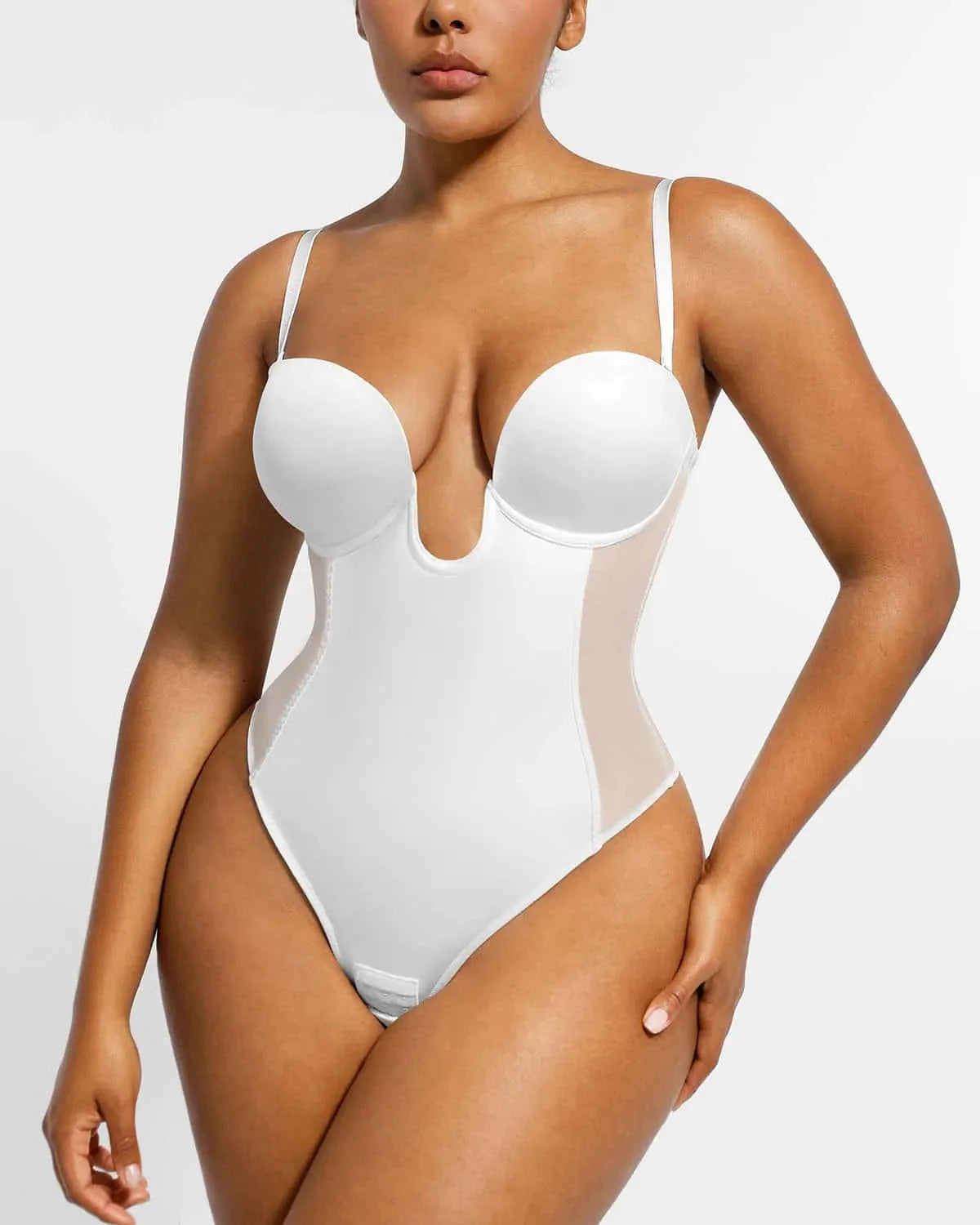 AirSlim® Deep Plunge Low-Back Thong Bodysuit