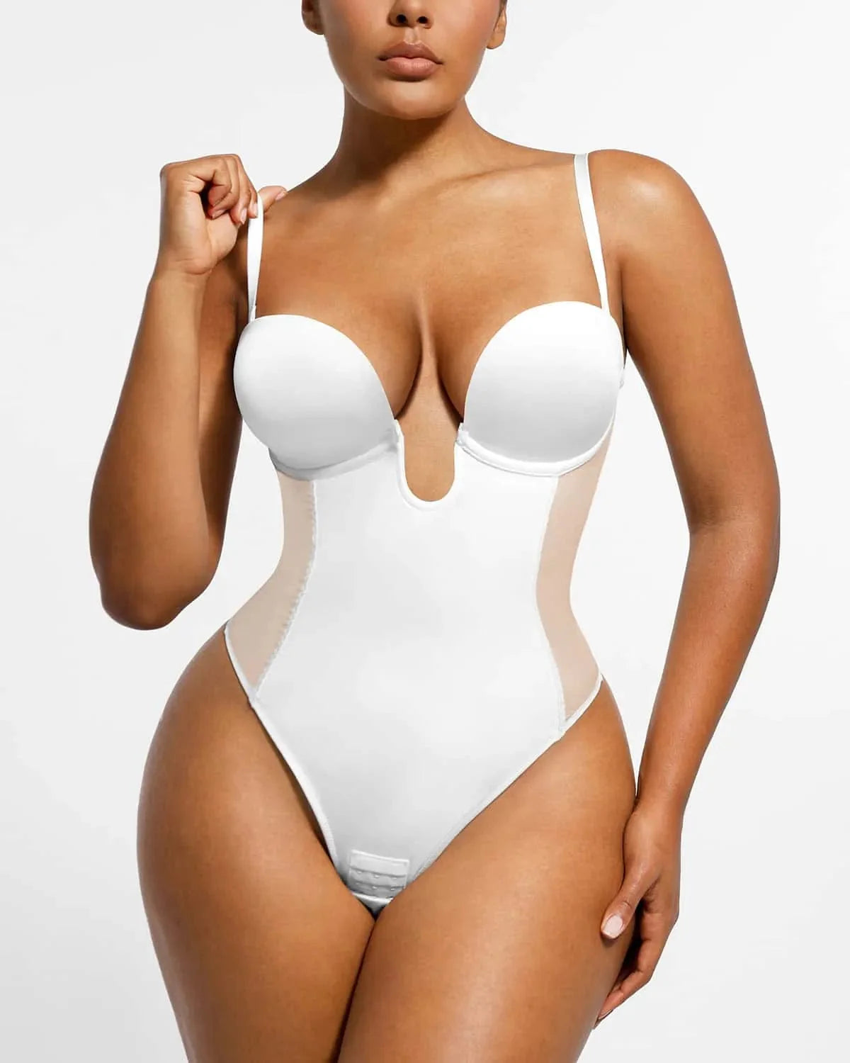 AirSlim® Deep Plunge Low-Back Thong Bodysuit