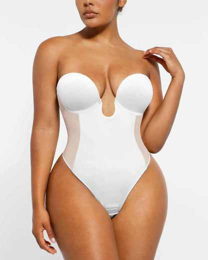 AirSlim® Deep Plunge Low-Back Thong Bodysuit