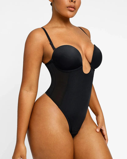 AirSlim® Deep Plunge Low-Back Thong Bodysuit