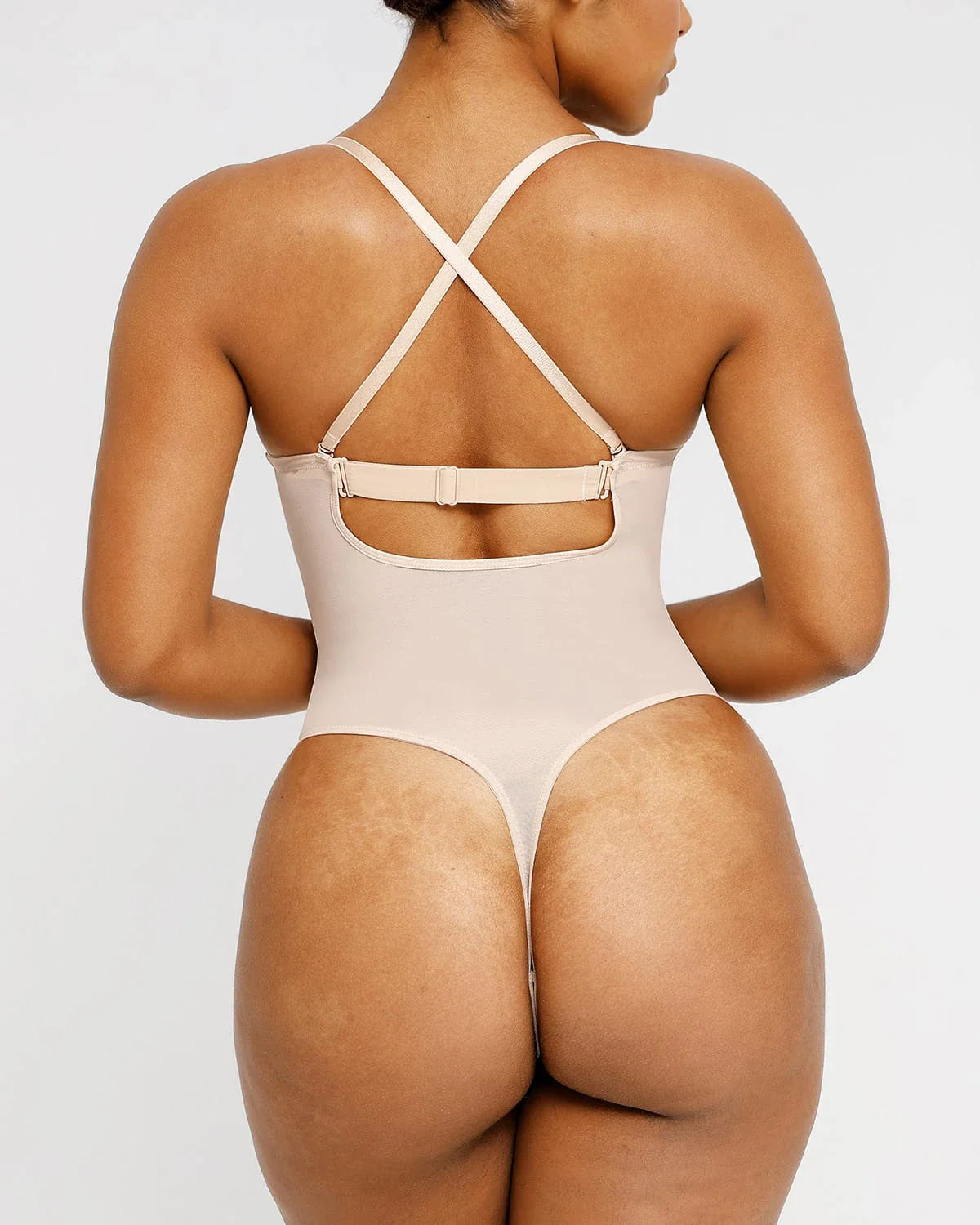 AirSlim® Deep Plunge Low-Back Thong Bodysuit