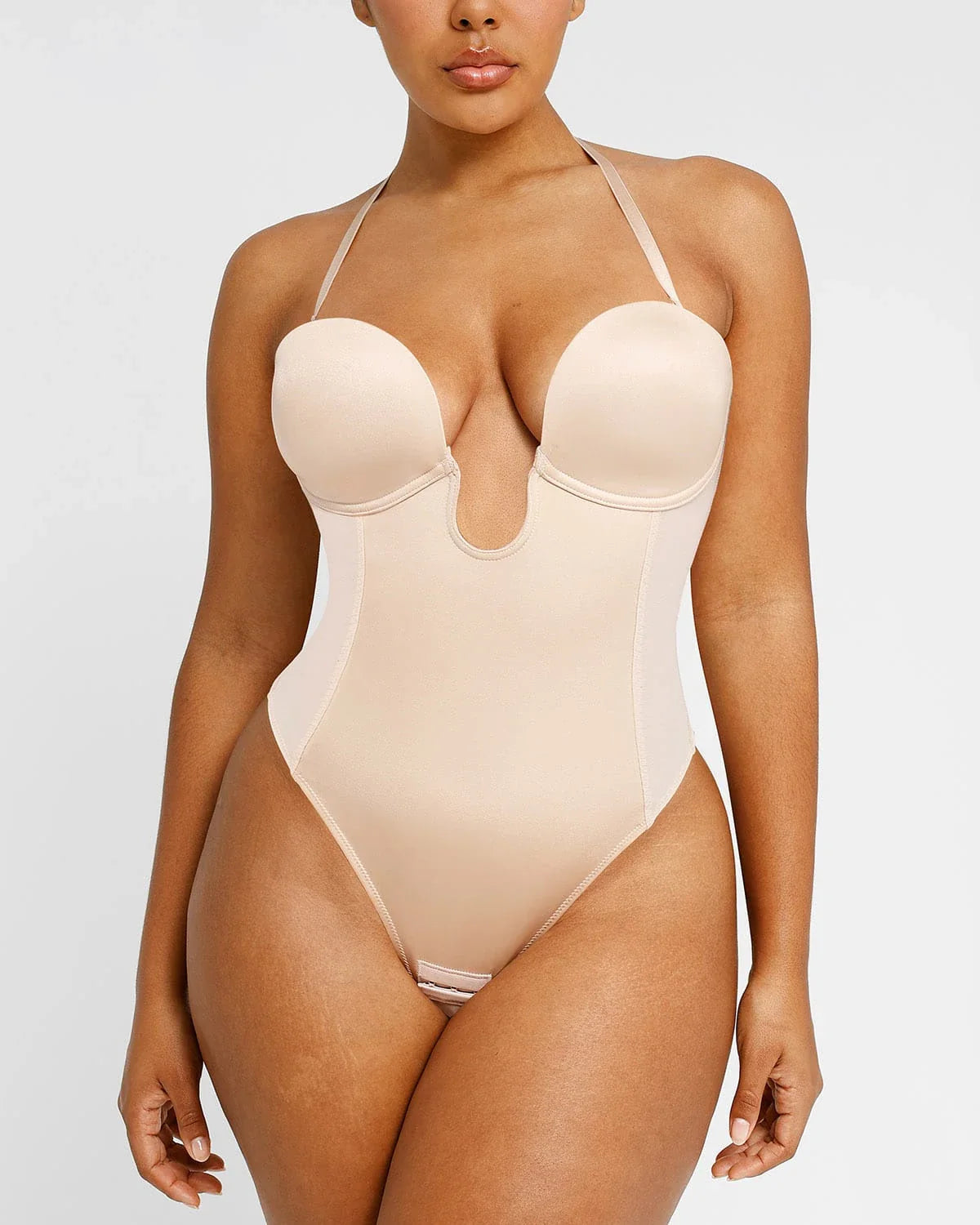 AirSlim® Deep Plunge Low-Back Thong Bodysuit