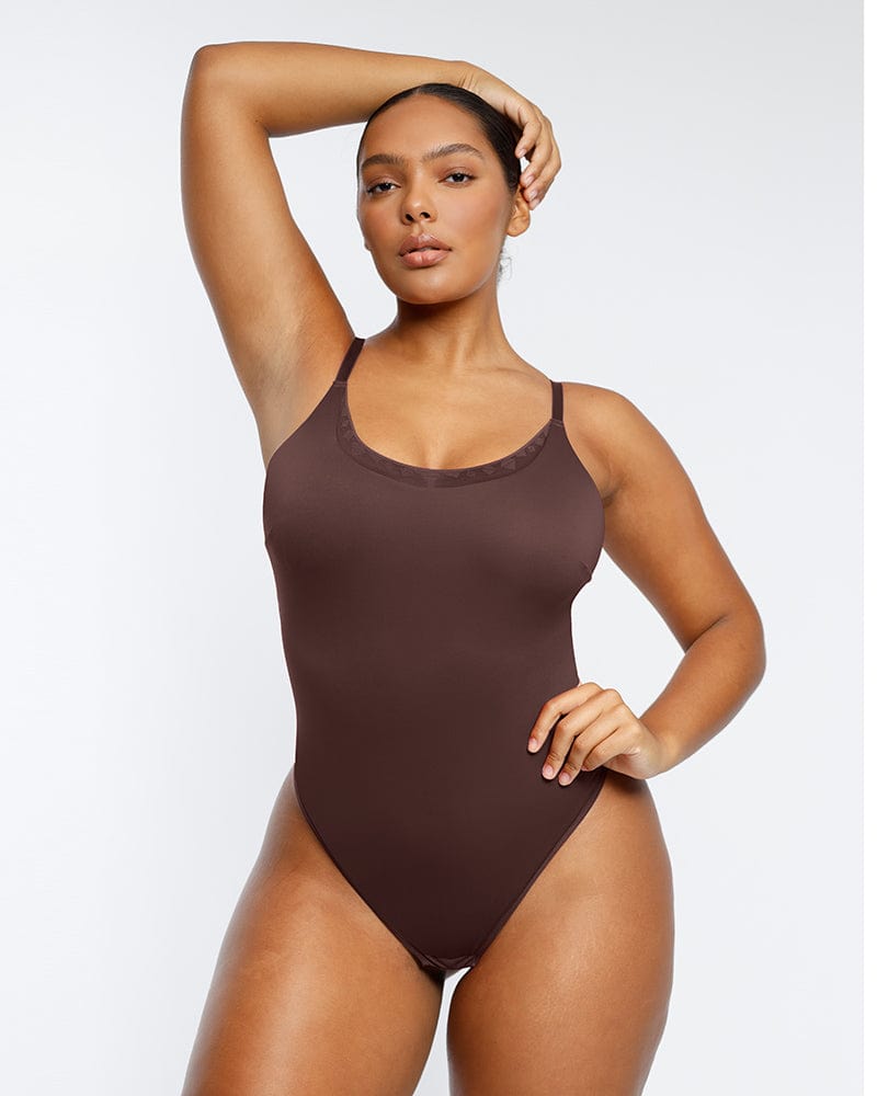 1 Cami Thong Bodysuit + 1 Front Slit Flare Legging