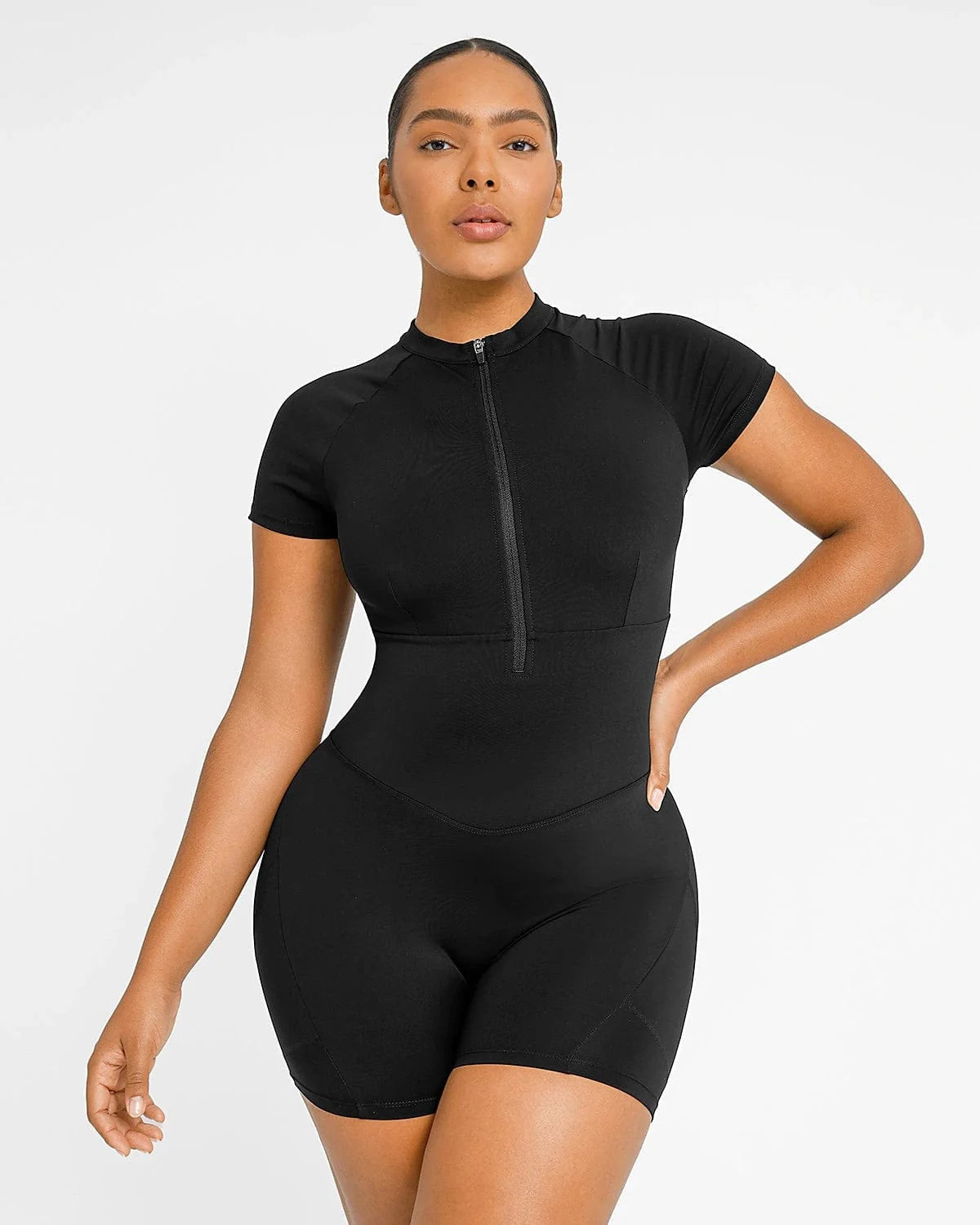  AirSlim® Short Sleeve Zip Up Jumpsuit