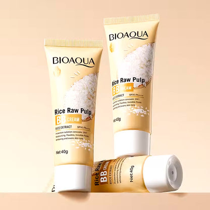 BIOAQUA BB CREAM - 3 EN 1 BASE DE ARROZ + CORRECTOR ANTIARRUGAS