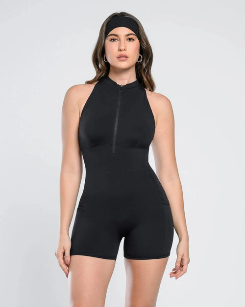 Backcut Bliss Zip-Up Romper