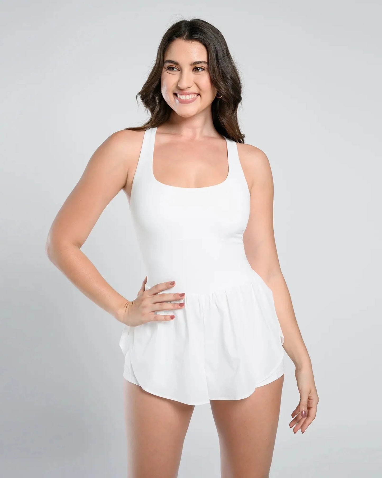 BlissMotion Airy Backless 2-in-1 Athleisure Romper