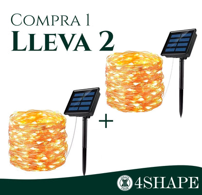 [Oferta de Hoy - Pré-Black Friday] PACK DE 2 LUCES DE NAVIDAD CON PANEL SOLAR🎁☀️