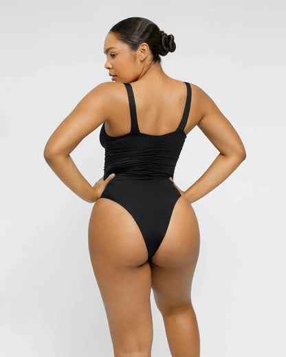 Pearlshine Active V Neck One Piece Swimsuit