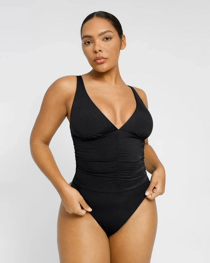 Pearlshine Active V Neck One Piece Swimsuit