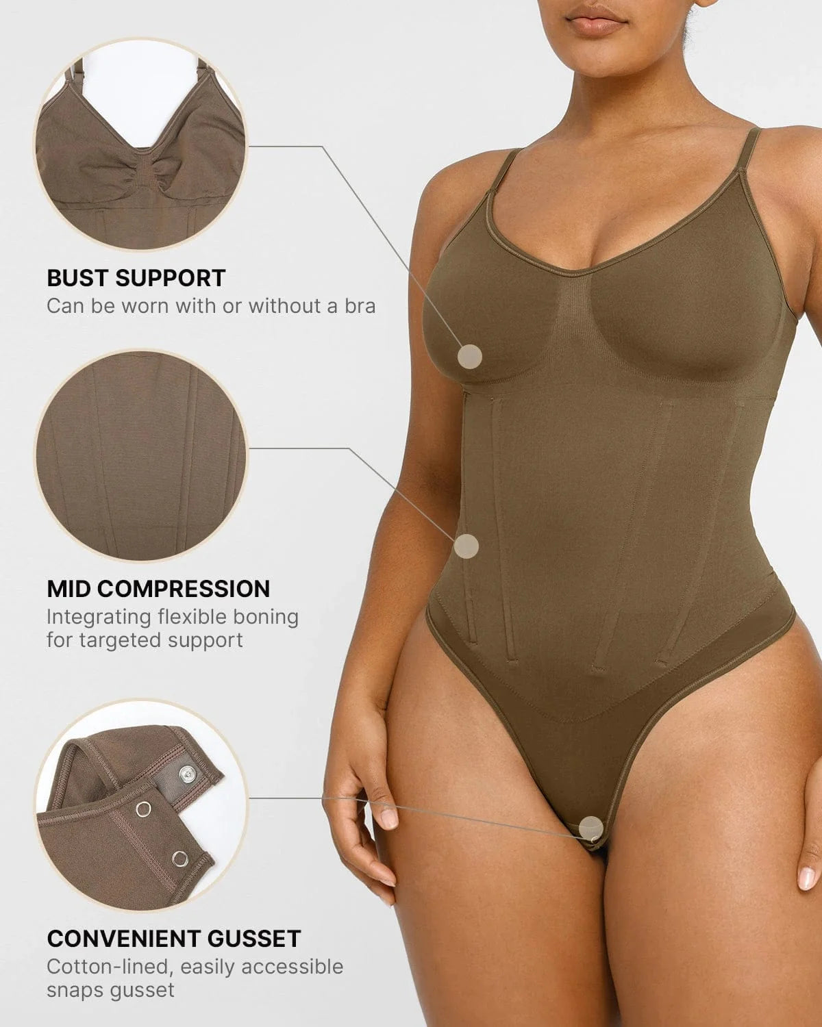 PowerConceal™ Waist Boning Corset Bodysuit