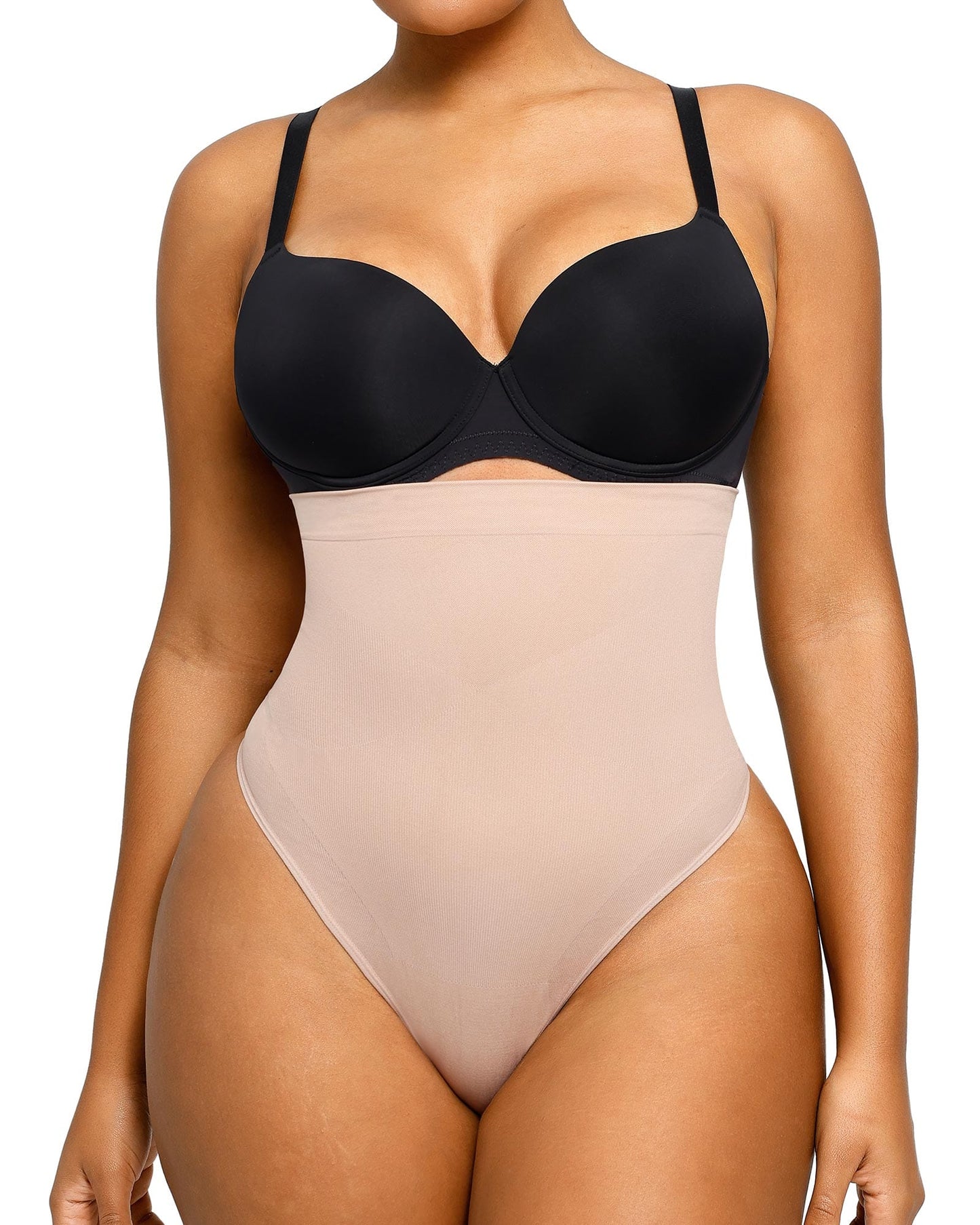 Shapellx PowerConceal™ Shapewear Thong Tummy Control Seamless High-Waisted Body Shaper