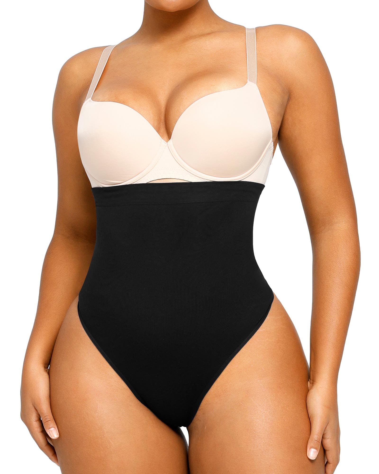 Shapellx PowerConceal™ Shapewear Thong Tummy Control Seamless High-Waisted Body Shaper