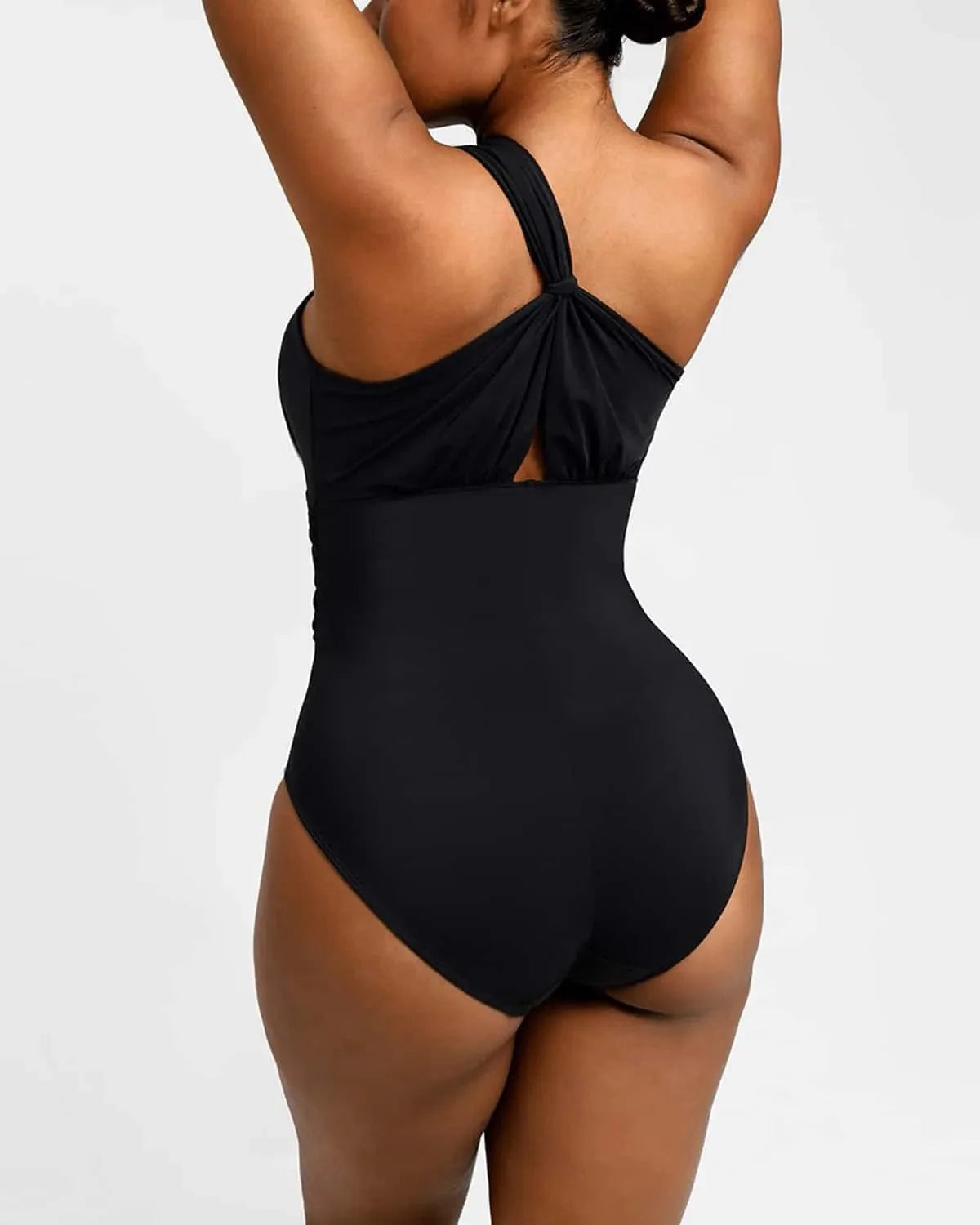 Smart Sculpt Ruched Twist-Front Shaping Swimsuit