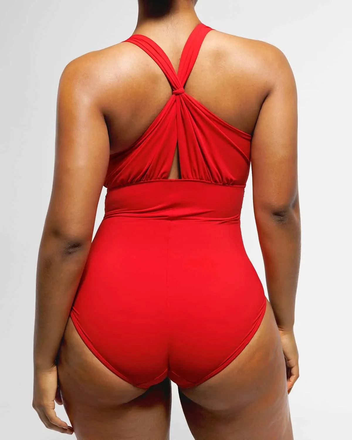 Smart Sculpt Ruched Twist-Front Shaping Swimsuit